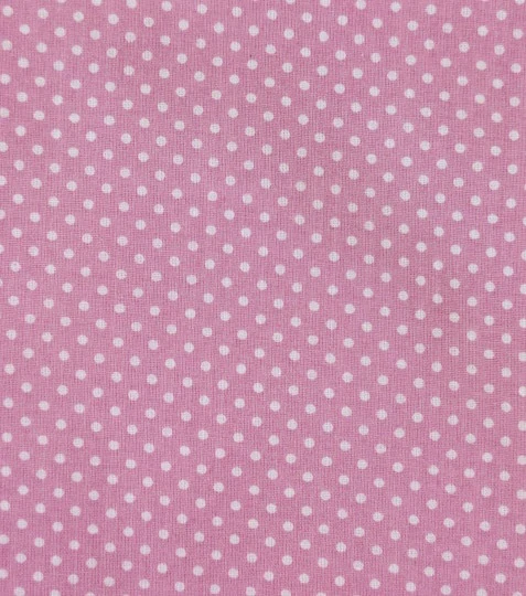 Bavlněná látka puntíky dusty růžová 2mm