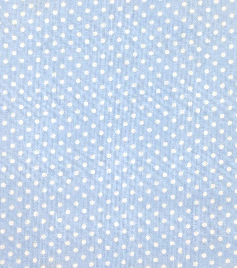 Bavlněná látka puntíky light blue 2mm