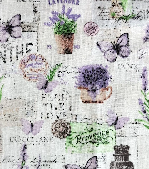 Bavlněná látka levandule Provence