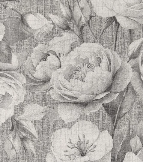 Dekorační látka růže Cortona šedé