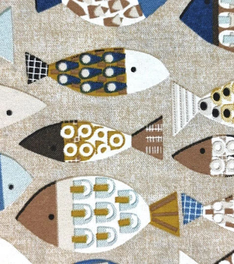 Dekorační látka rybky barevné