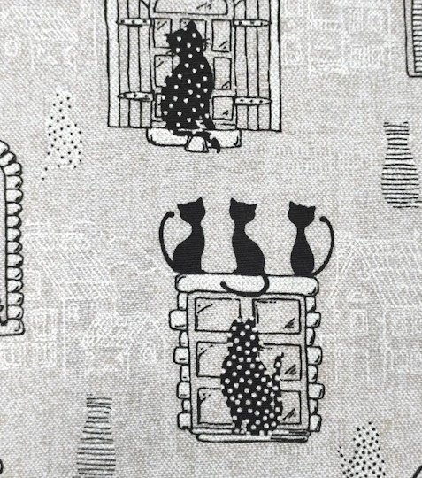 Dekorační látka kočky v okně