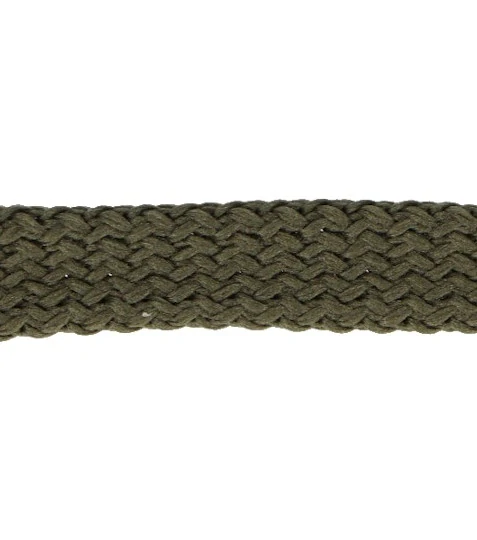 Šňůra pletená plochá černá šíře 8 mm délka 5 m