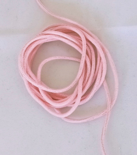 Guma textilní kulatá 2 mm růžová