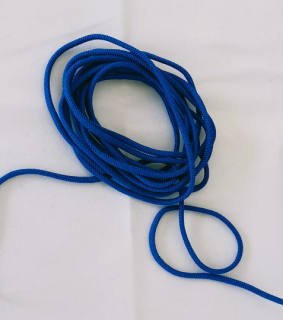 Guma textilní kulatá 2 mm modrá