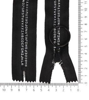 Kostěný zip ABECEDA 16cm