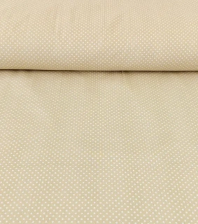 Bavlněná látka puntíky béžové 2mm