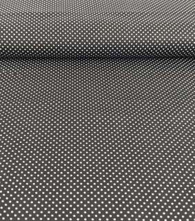 Bavlněná látka puntíky černé 2mm