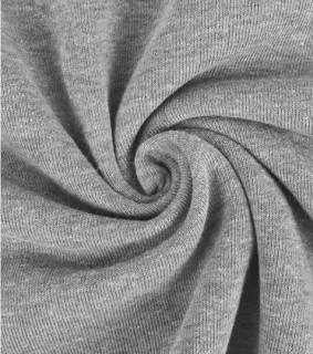 Teplákovina počesaná Sweat melange světle šedá