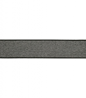 Guma textilní - Lurex stříbrná 40 mm