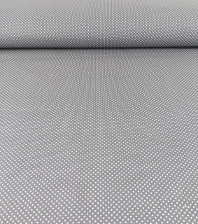 Bavlněná látka puntíky steel grey 2mm