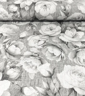 Dekorační látka růže Cortona šedé