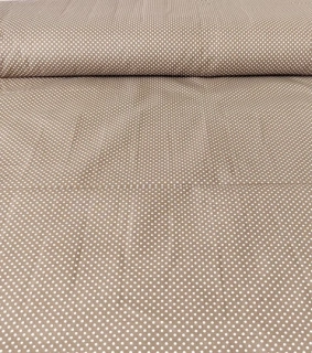 Bavlněná látka puntíky praline 2mm