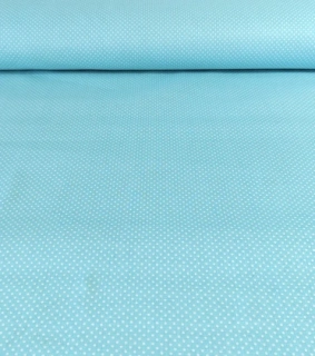 Bavlněná látka puntíky mentolové 2mm